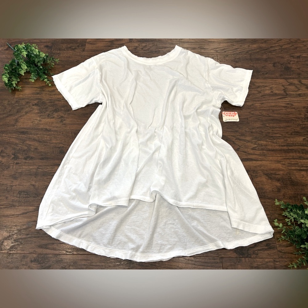 NWT FP Free People Movement Leg Day Tee - White - oversized T-shi…